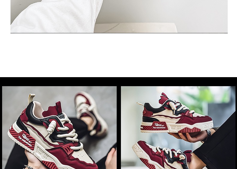 Sneakers casual unisex stringate con plateau ammortizzato colorblock detail 16
