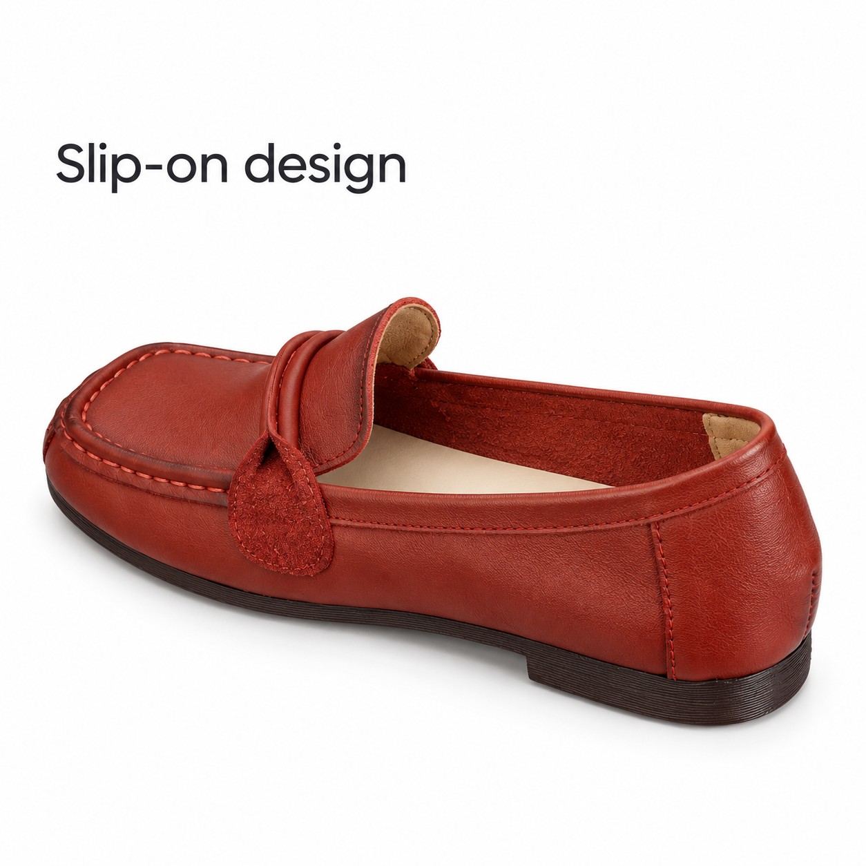 Women's Full-Grain Leather Penny Loafer Flats detail 3