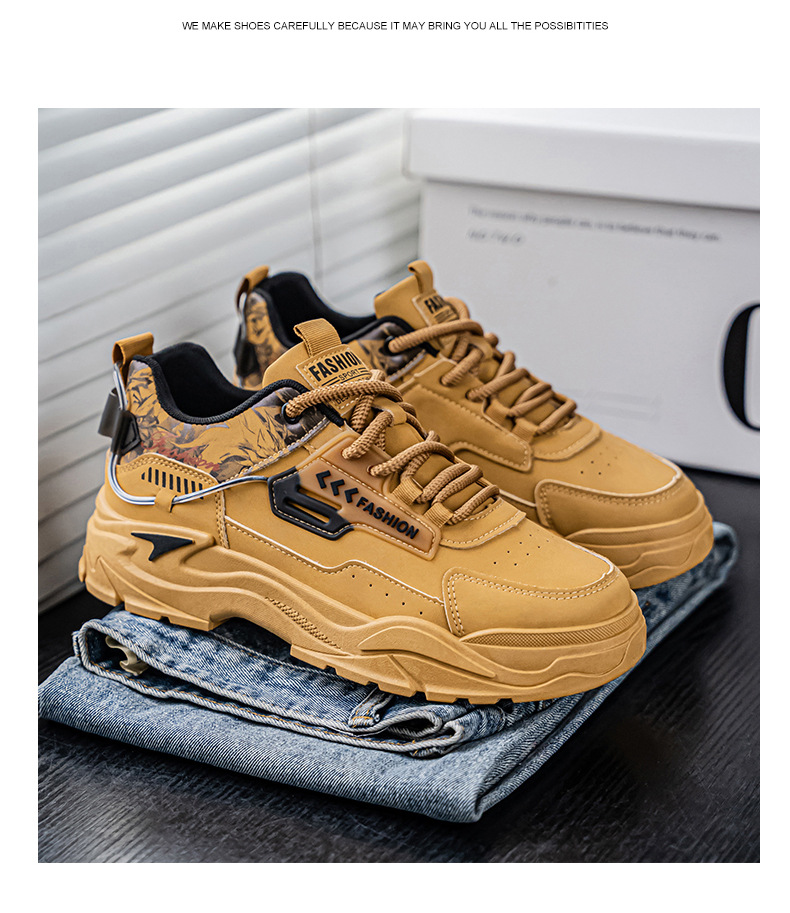 Men's Colorblock Cushioned Platform Casual Shoes detail 13