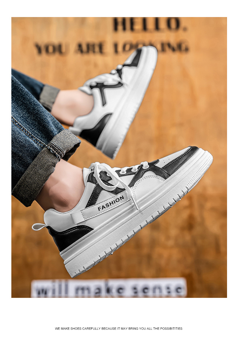 Men's Colorblock Lace-Up Casual Shoes detail 9
