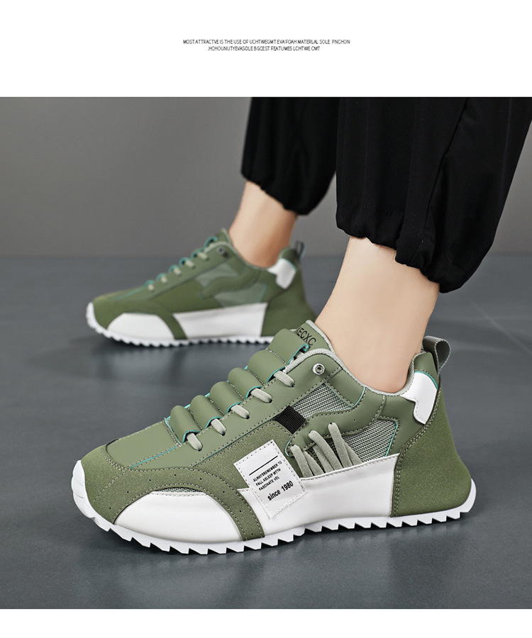 Zapatillas de deporte casual con plataforma y bloques de color para hombre detail 10