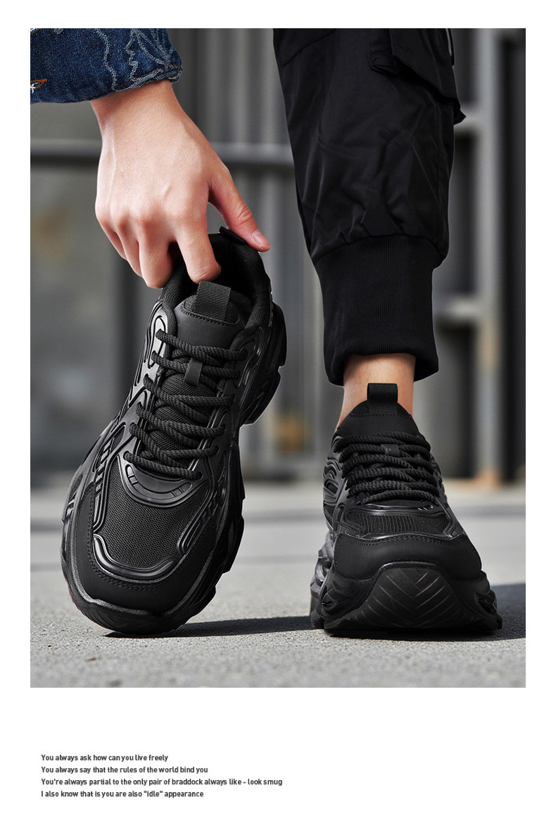 Atmungsaktive Plateau-Sneaker für Herren mit Dämpfung detail 6