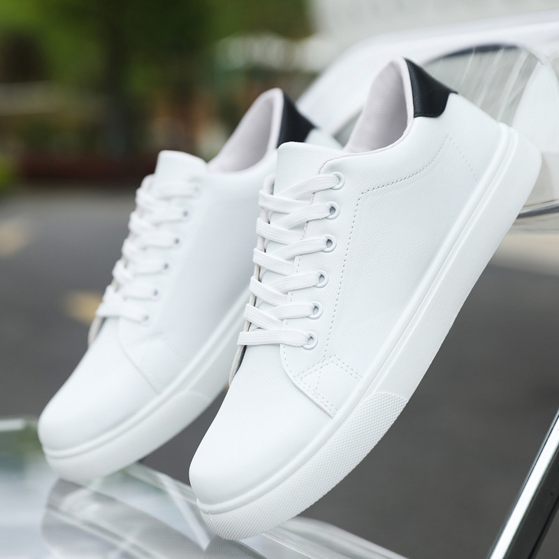 Men's PU Leather Lace-Up Non-Slip Casual Shoes