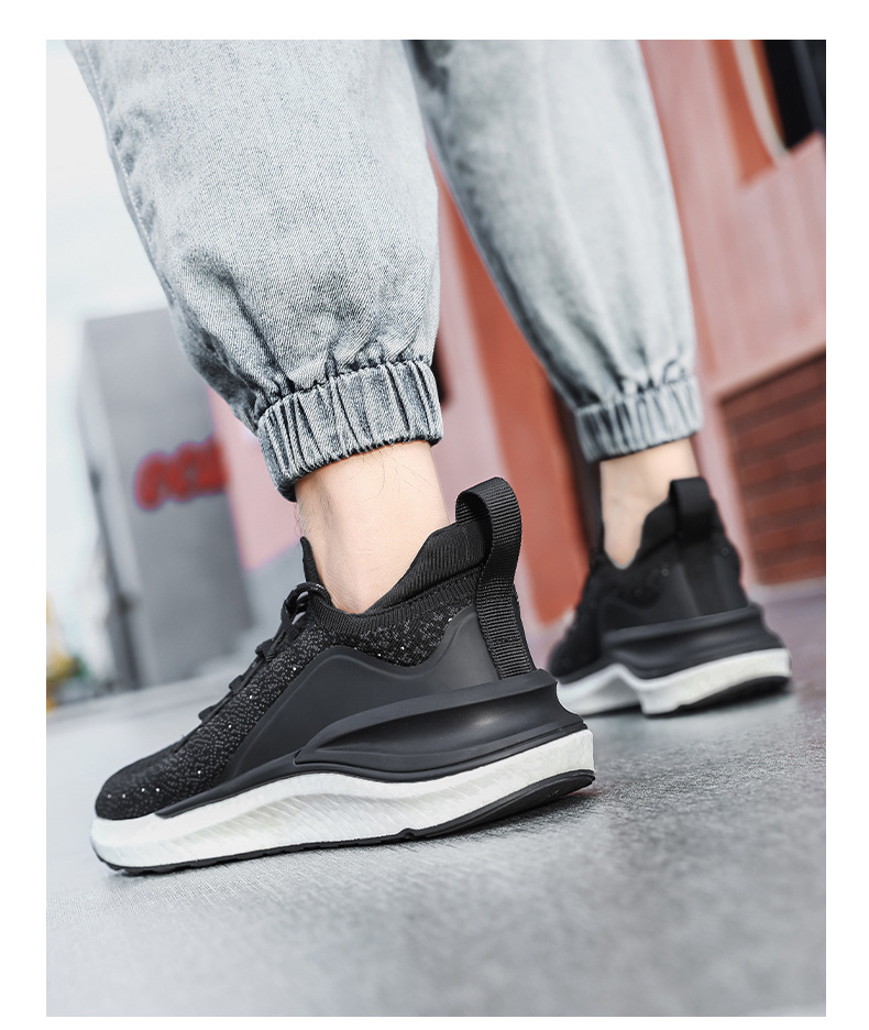 Heren hardloopschoenen van ademend knit-materiaal met demping detail 3