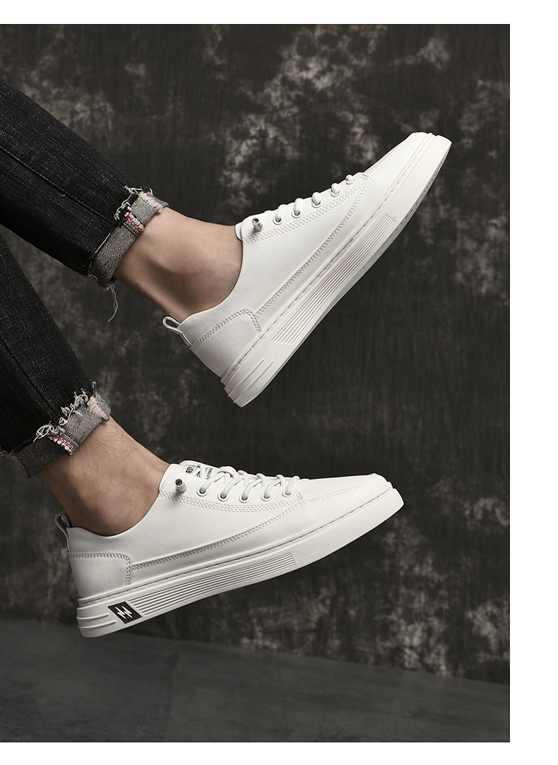 Men's Breathable Leather Lace-Up Casual Shoes detail 10