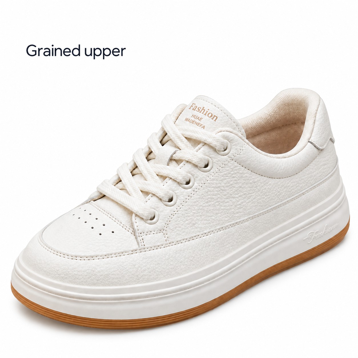 Unisex Full-Grain Leather Platform Lace-Up Casual Shoes detail 1
