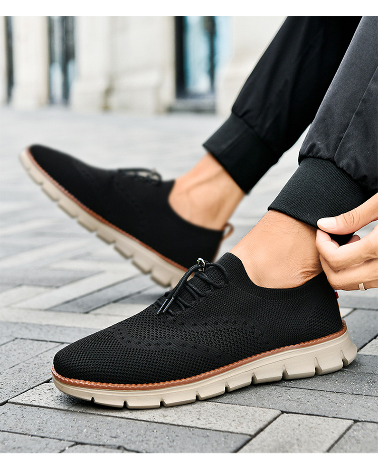Leichte, atmungsaktive Strick-Freizeitschuhe für Herren detail 5