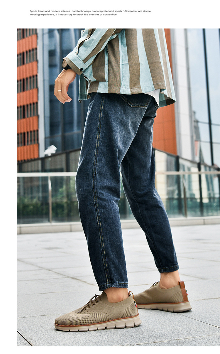 Leichte, atmungsaktive Strick-Freizeitschuhe für Herren detail 7
