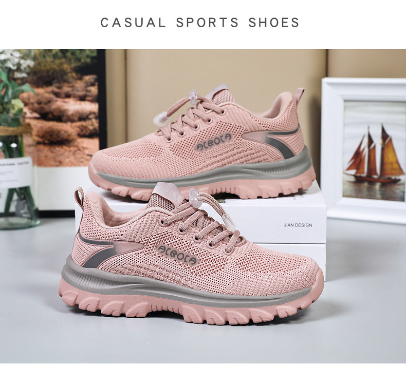 Women's Breathable Knit Cushioned Sneakers detail 5