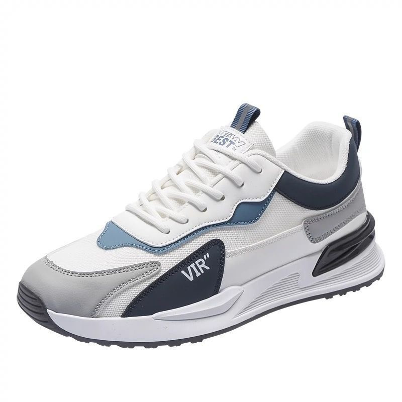 Zapatos casuales de hombre transpirables con cordones estilo color block 6