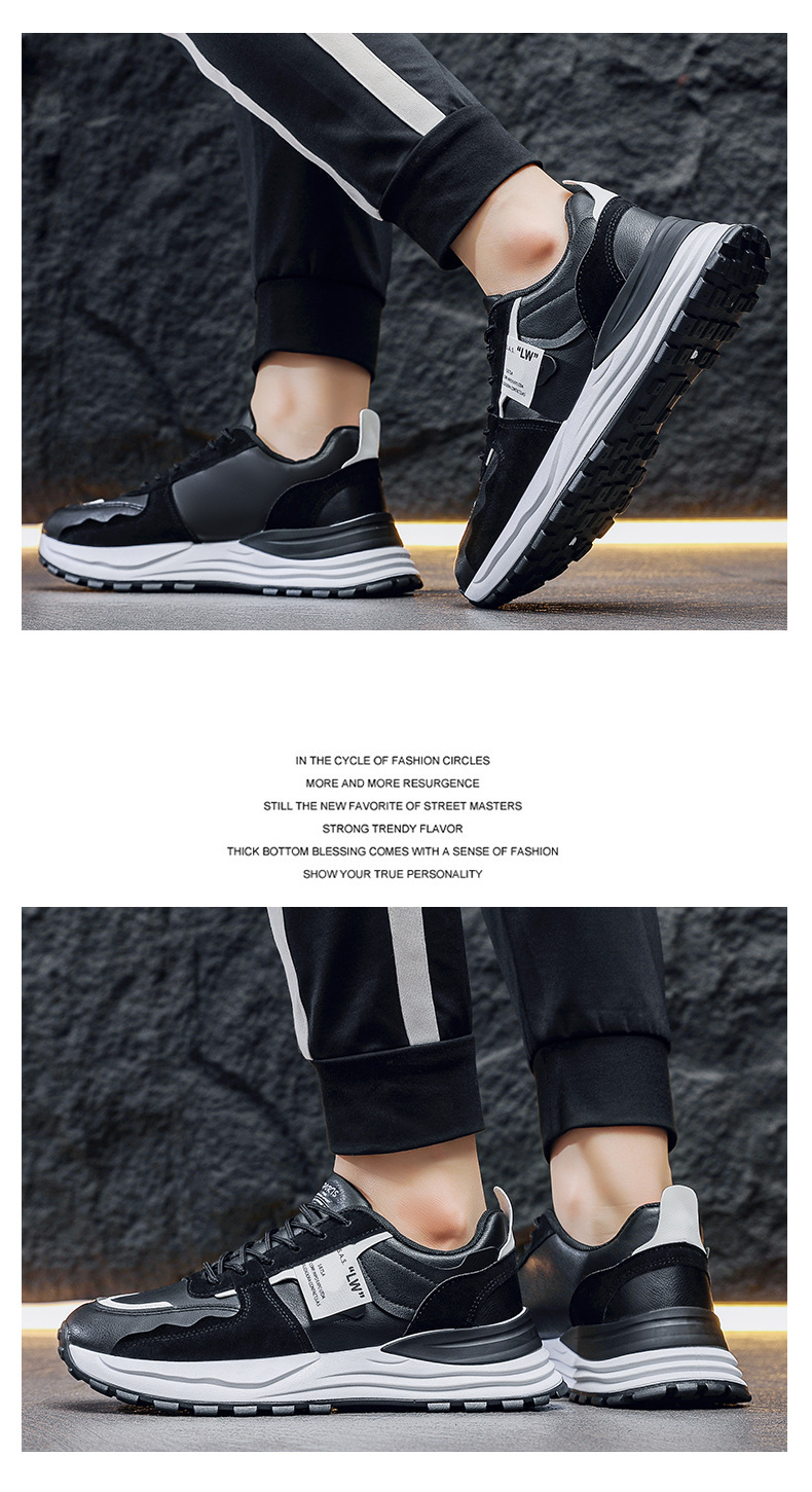Schnürbare Freizeitschuhe im Colorblock-Design mit Plateausohle für Herren detail 3