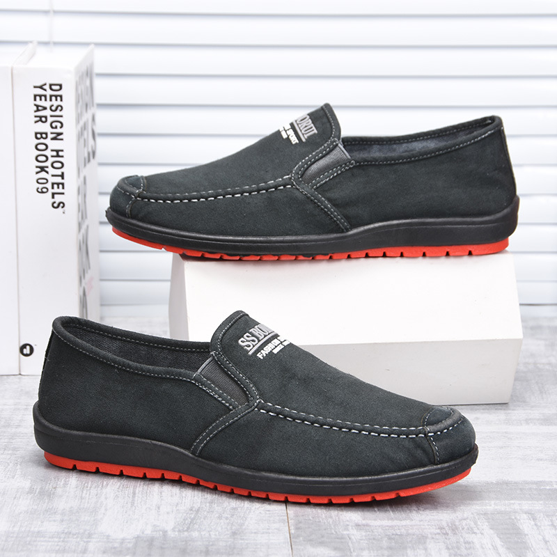 Zapatos casuales slip-on de lona transpirable para hombre 5