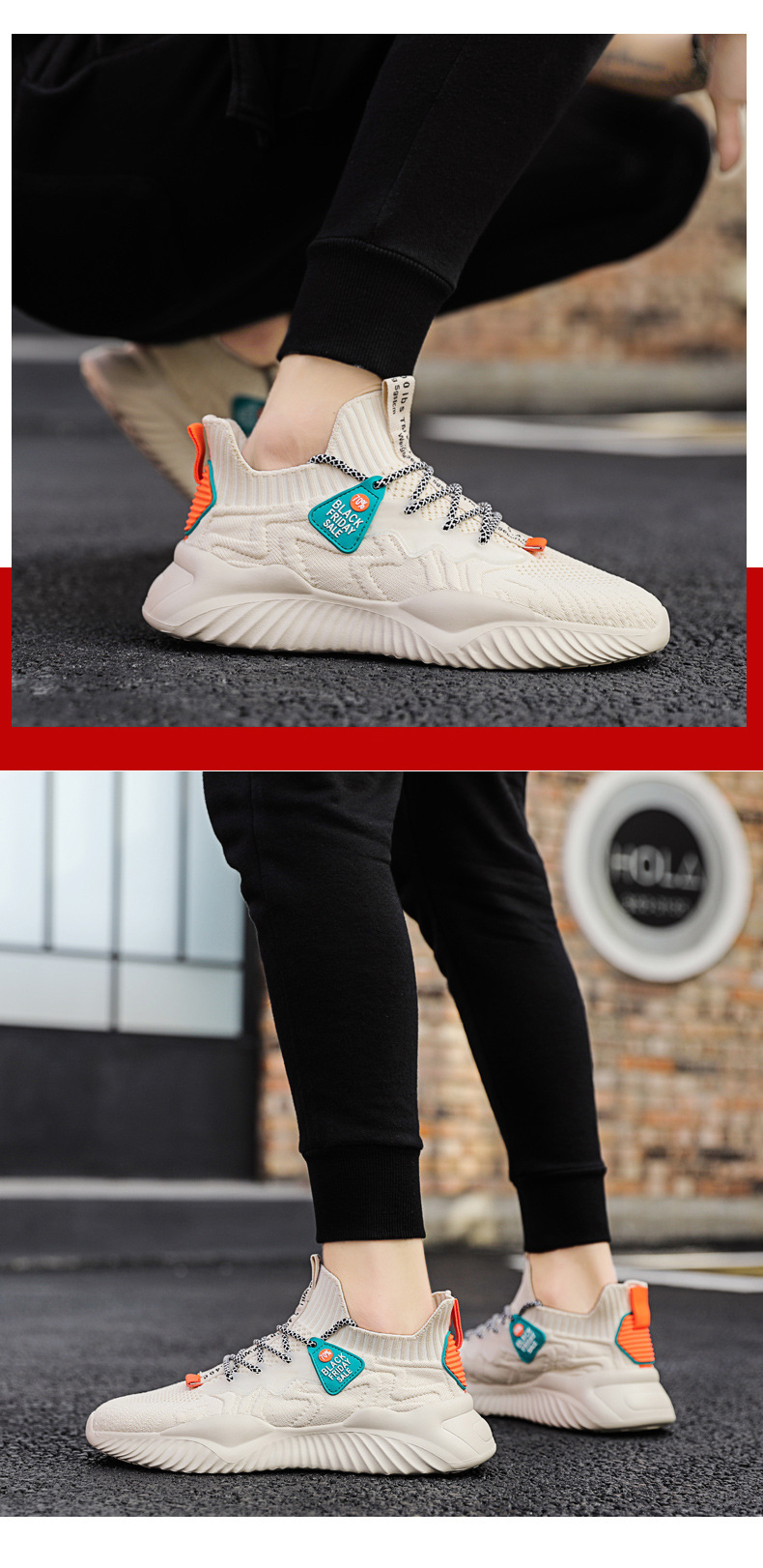Atmungsaktive Herren-Laufschuhe aus Strick mit Dämpfung detail 3