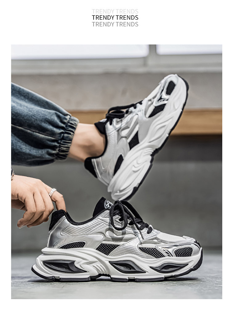 Atmungsaktive Chunky Plateau-Sneaker für Herren detail 12