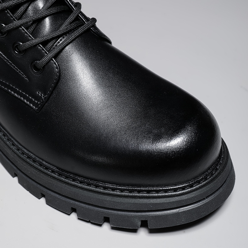 Rutschfeste Schnürstiefel aus Leder für Herren detail 4