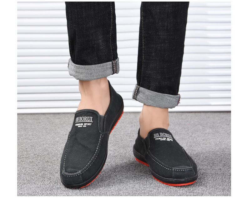 Zapatos casuales slip-on de lona transpirable para hombre detail 1