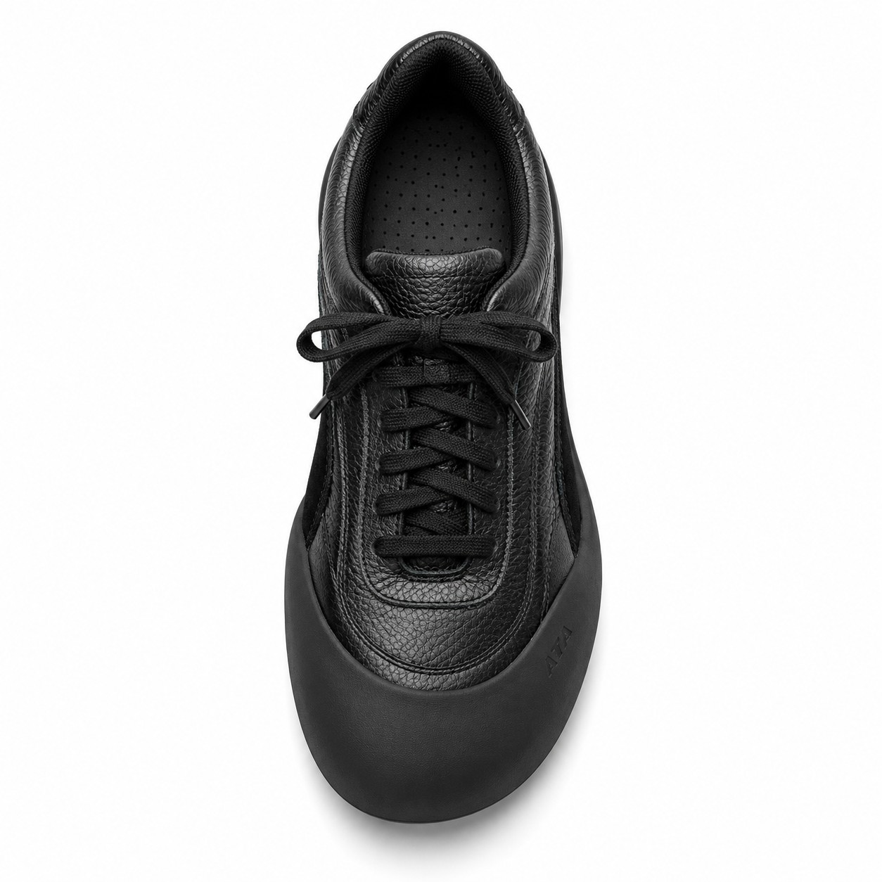 Unisex Full-Grain Leather Rubber Toe-Cap Lace-Up Casual Shoes 5