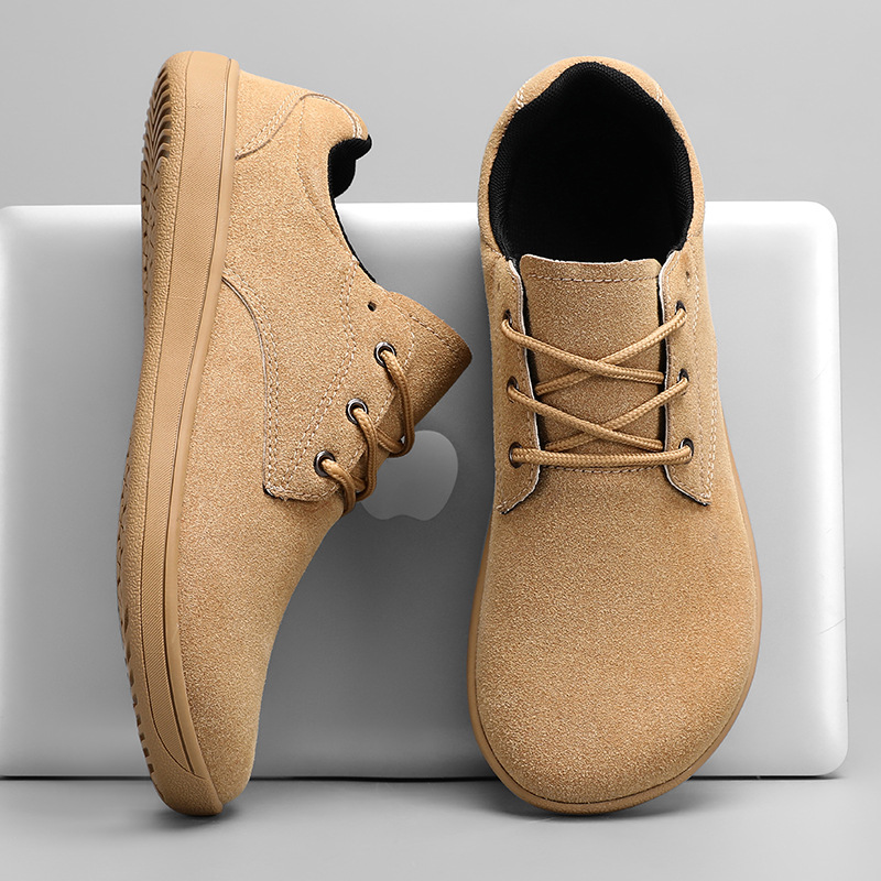 Scarpe casual basse stringate da uomo in pelle scamosciata 3
