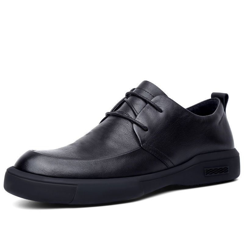 Chaussures casual pour homme en cuir véritable à lacets et semelle antidérapante 3
