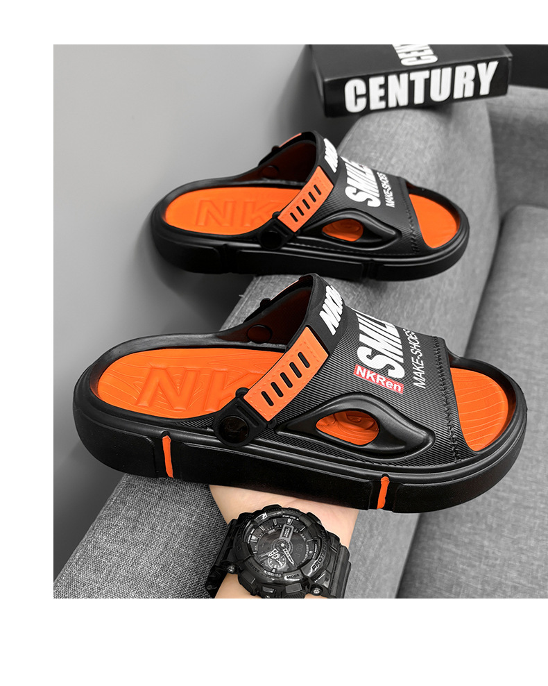 Lichtgewicht platform sandalen met open teen en demping voor heren detail 8