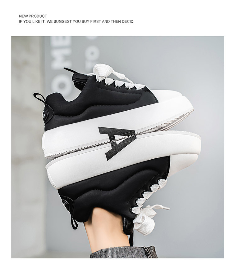 Chaussures casual unisexes à plateforme et lacets style chunky detail 13