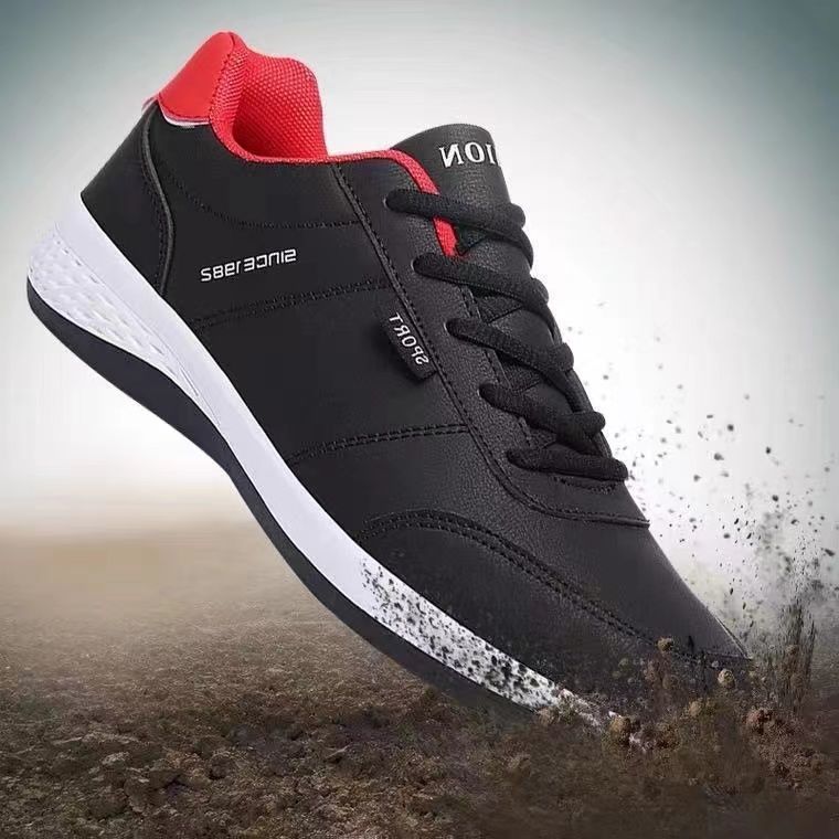 Leichte Freizeitschuhe für Herren aus PU-Leder mit Schnürung 3