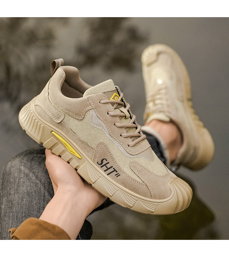 Chaussures casual pour hommes respirantes à lacets style color-block detail 7