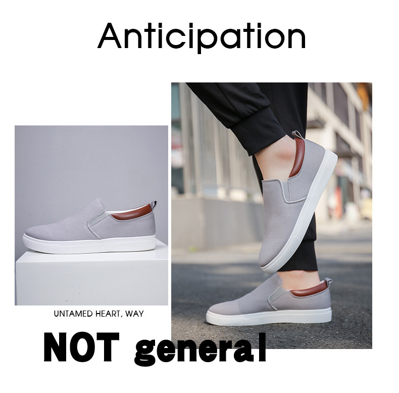 Men's Breathable Canvas Colorblock Casual Shoes detail 19