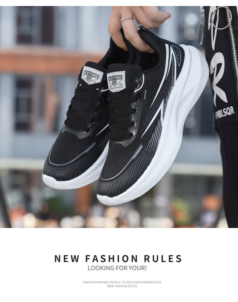 Atmungsaktive gedämpfte Herren-Laufschuhe mit Schnürung detail 3
