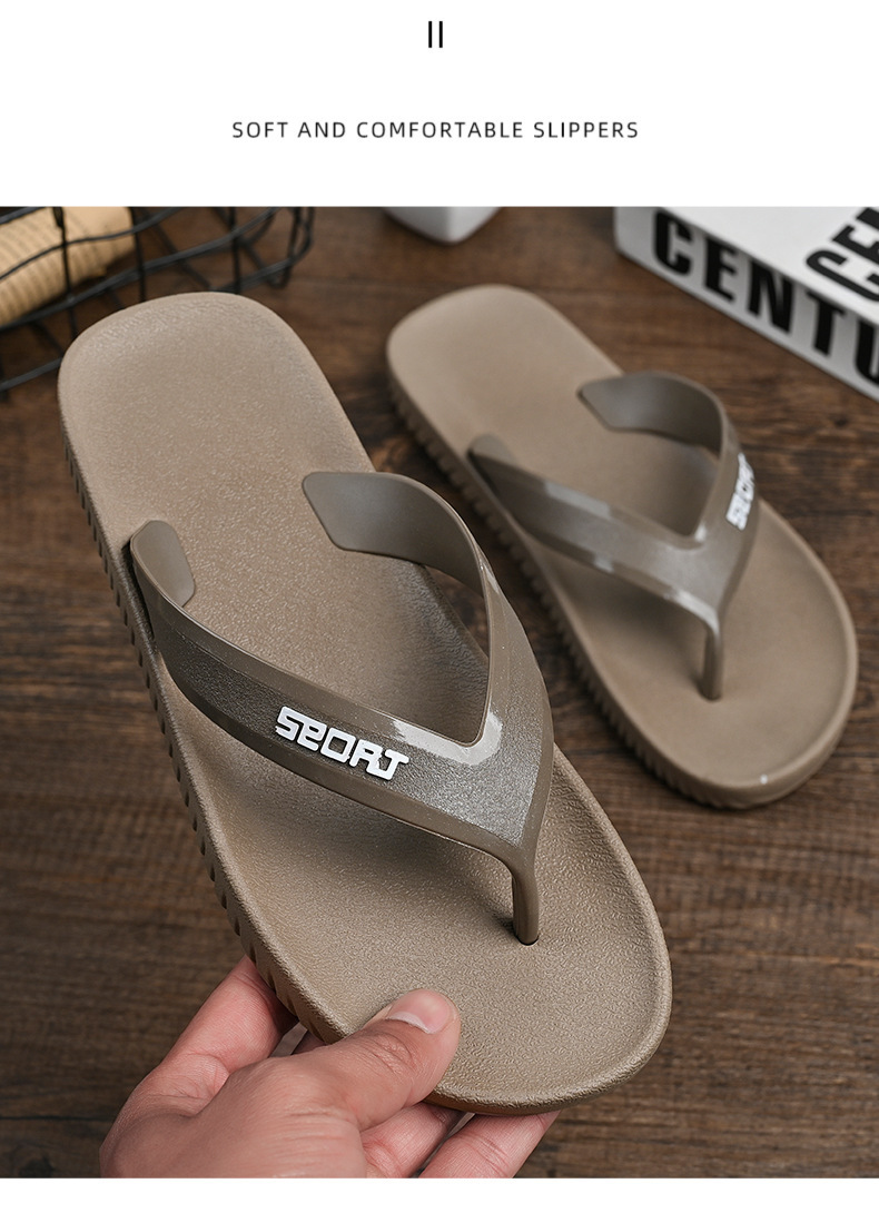 Men's Lightweight Waterproof Beach Flip-Flops detail 3