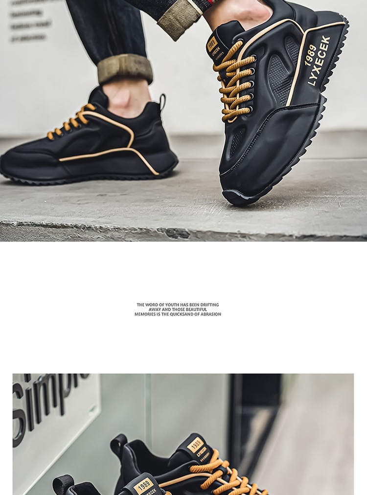 Sneakers casual stringate da uomo color block detail 8