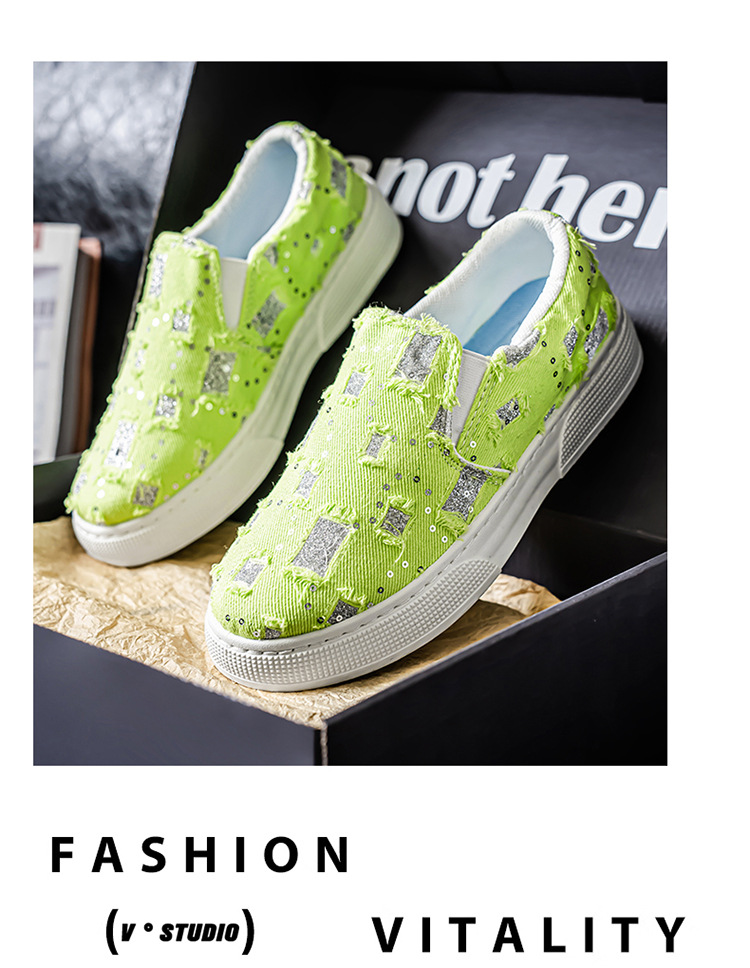 Atmungsaktive Canvas-Slip-On-Freizeitschuhe für Herren detail 10