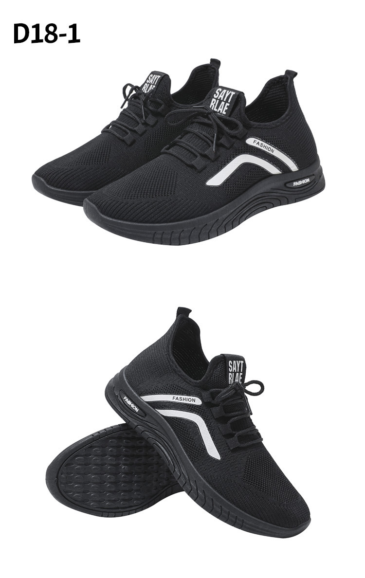 Lichte ademende gebreide hardloopschoenen voor heren detail 9