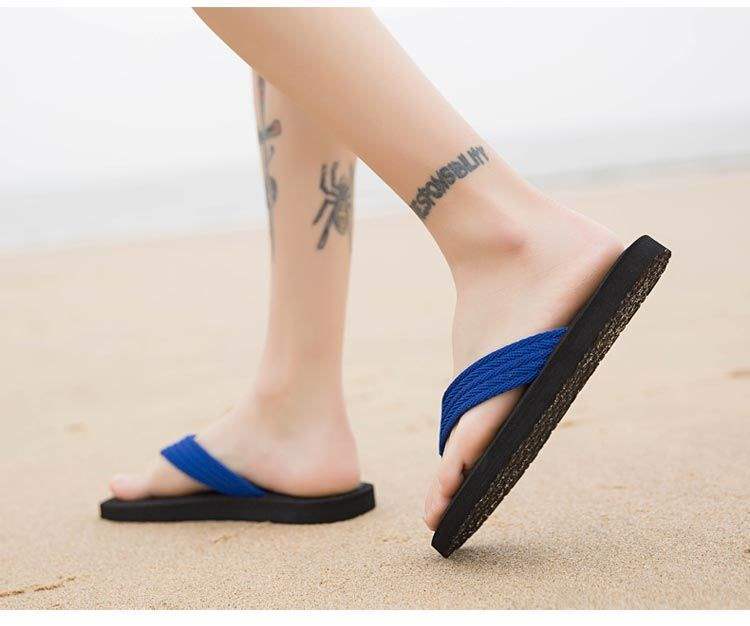 Men's Lightweight Braided Strap Beach Flip-Flops detail 15