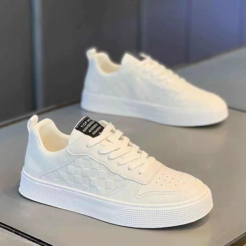 Unisex Lace-Up PU Leather Casual Sneakers detail 9