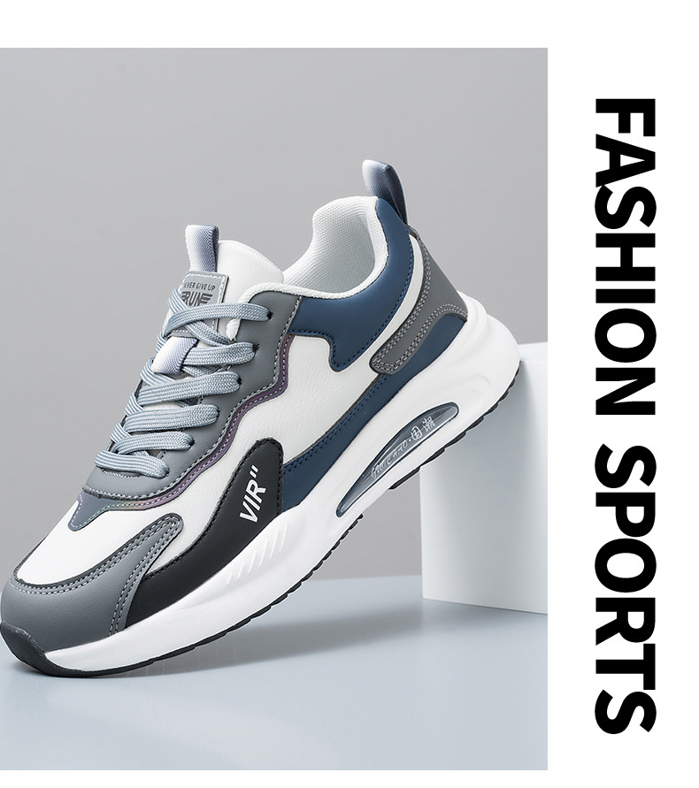 Men's Colorblock Cushioned Lace-Up Sneakers detail 7