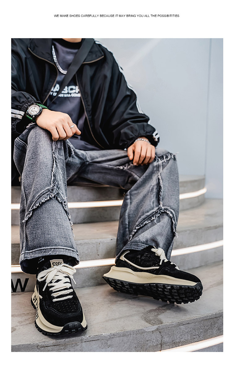 Men's Colorblock Cushioned Platform Casual Shoes detail 10