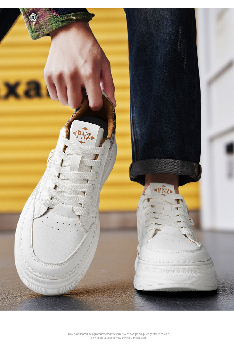 Leichte Plateau-Freizeitschuhe für Herren mit Schnürung detail 2