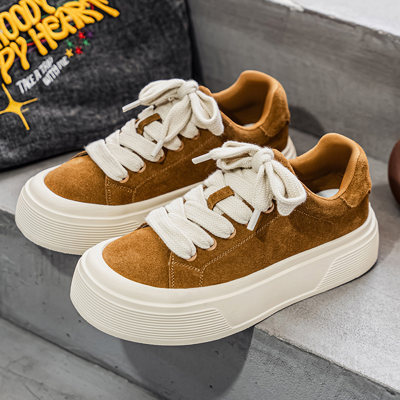 Herren Plateau-Freizeitschuhe aus Wildleder mit Schnürung detail 16