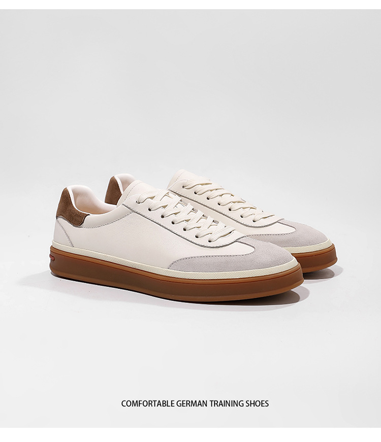Men's Vintage Leather Lace-Up Casual Shoes detail 4