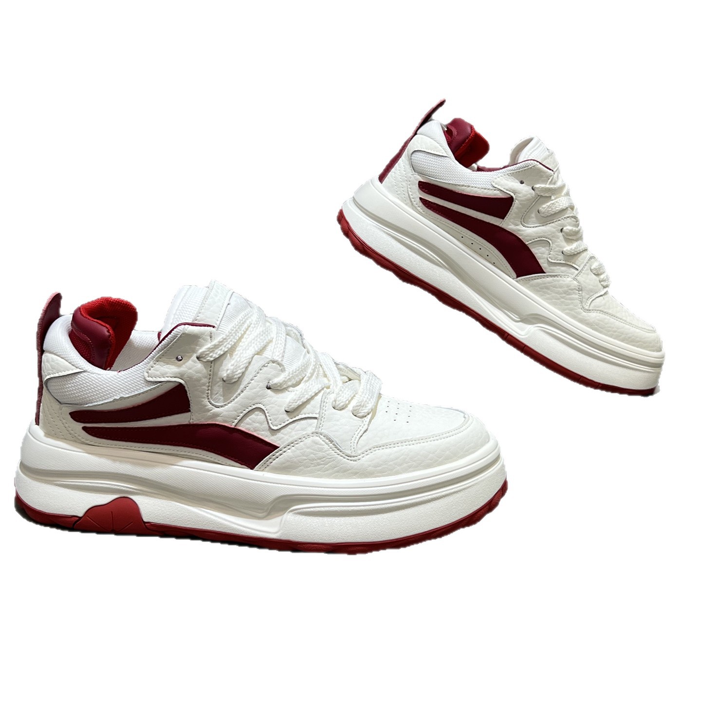 Baskets casual unisexes à plateforme et lacets 6