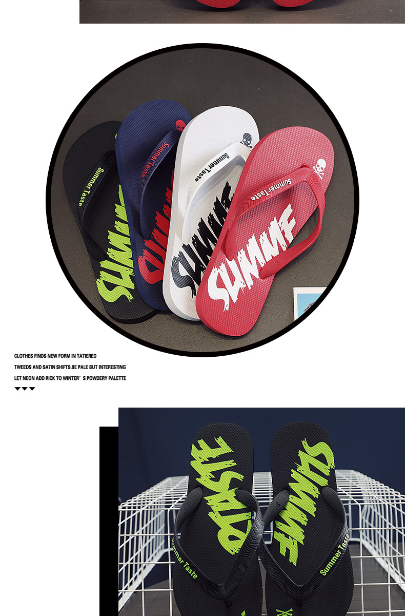 Men's Lightweight Quick-Dry Graphic Print Flip-Flops detail 2
