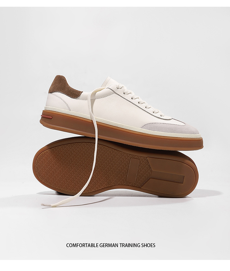 Men's Vintage Leather Lace-Up Casual Shoes detail 3