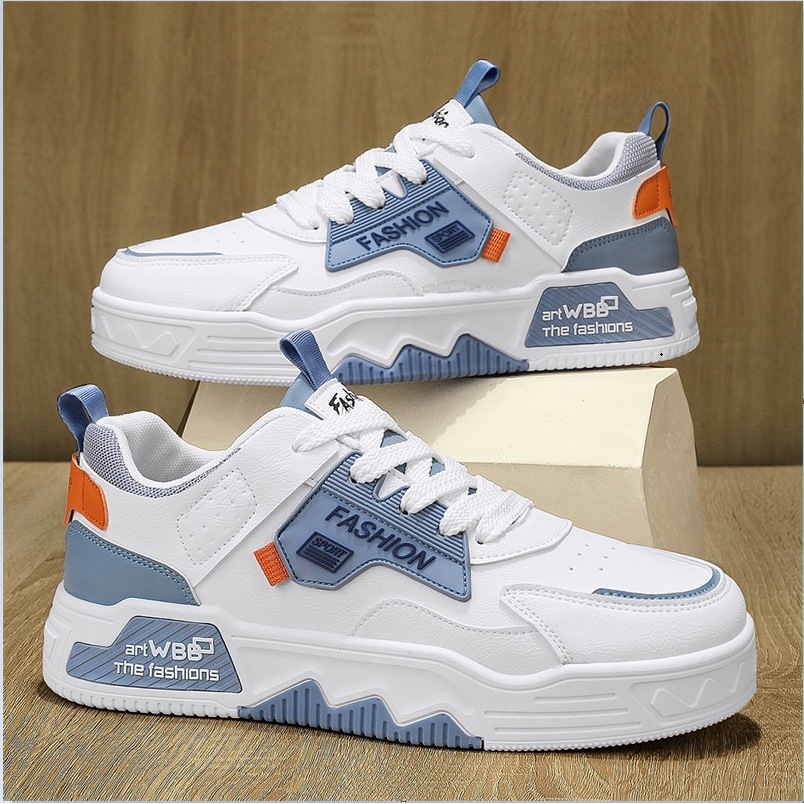 Men's Colorblock Lace-Up Casual Platform Sneakers 3