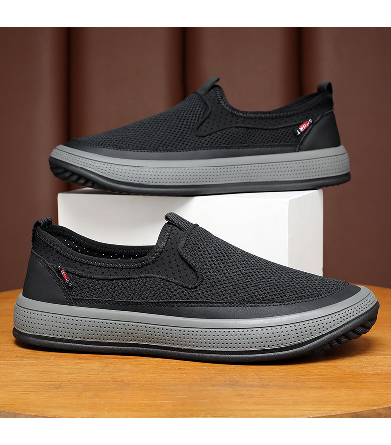 Atmungsaktive Herren-Freizeitschuhe aus Mesh zum Hineinschlüpfen detail 1