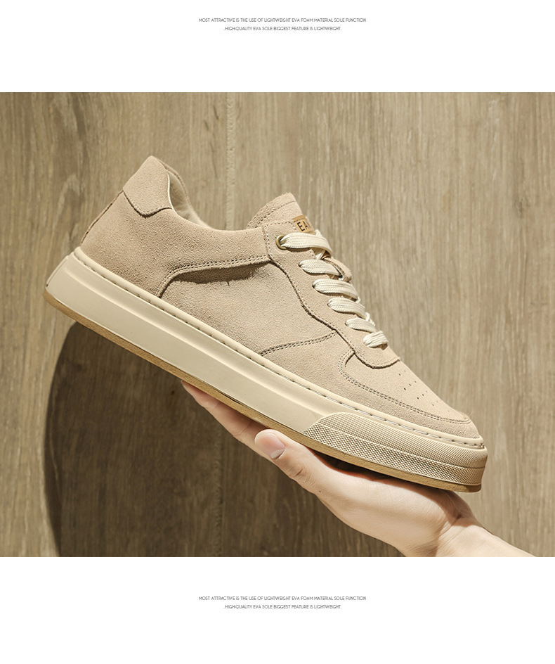 Men's Suede Breathable Lace-Up Casual Shoes detail 7