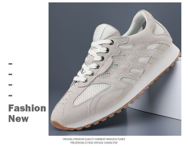 Men's Breathable Mesh Vintage Lace-Up Sneakers detail 1