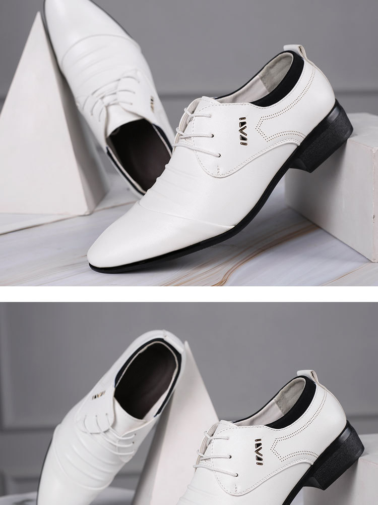 Nette veterschoenen met spitse neus voor heren detail 11