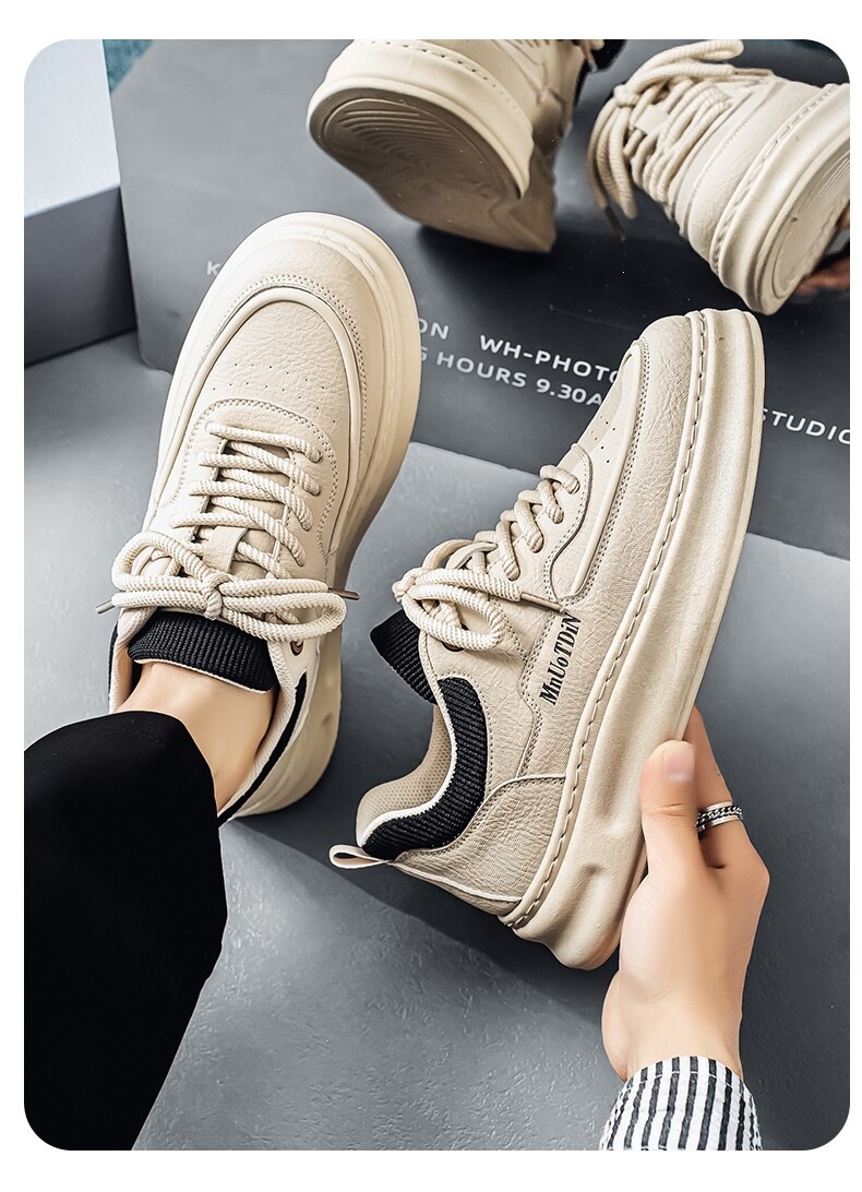 Men's Lace-Up Platform Casual Shoes detail 12