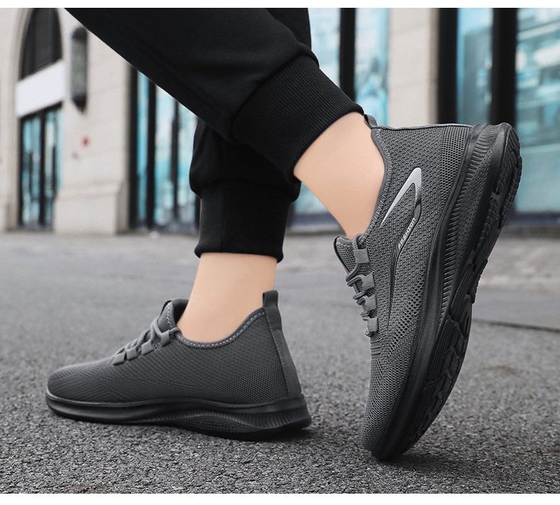 Atmungsaktive Herren-Laufschuhe aus leichtem Strickgewebe detail 12